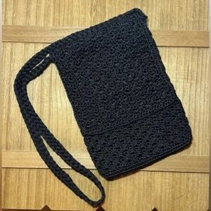 The Sak | Black Crochet Crossbody Bag